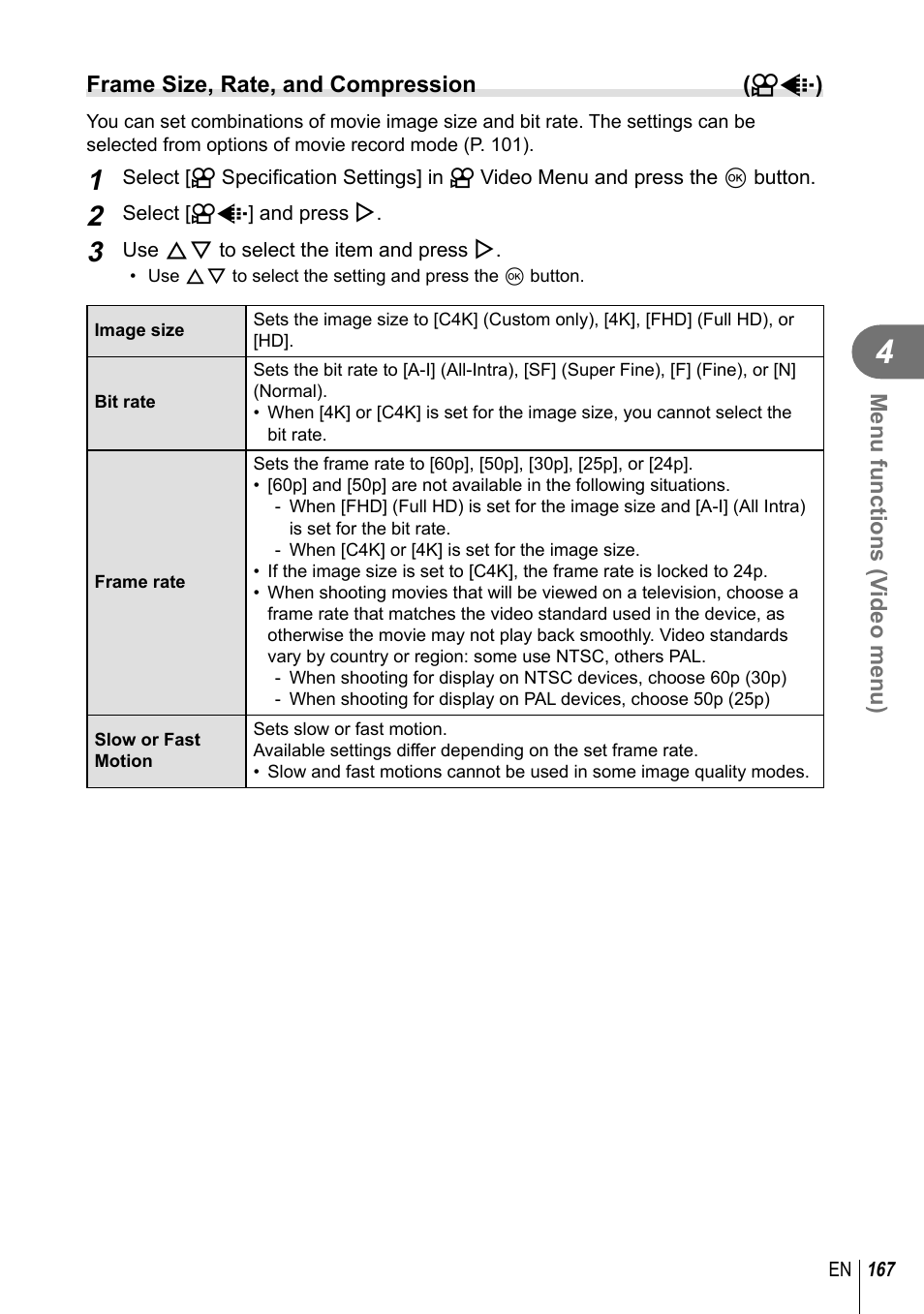 Olympus OM-D E-M1 Mark III Mirrorless Camera User Manual | Page 167 / 333