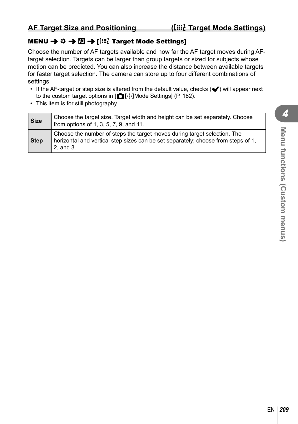 Olympus OM-D E-M1 Mark III Mirrorless Camera User Manual | Page 209 / 333
