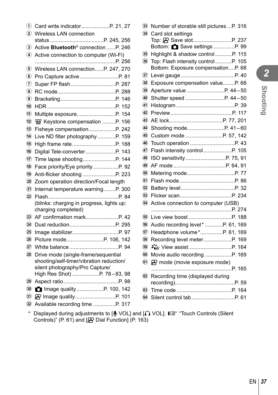 Shooting | Olympus OM-D E-M1 Mark III Mirrorless Camera User Manual | Page 37 / 333