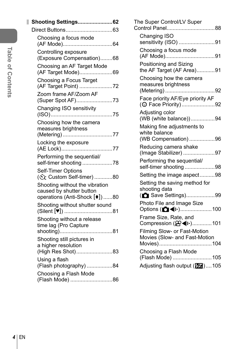 Olympus OM-D E-M1 Mark III Mirrorless Camera User Manual | Page 4 / 333