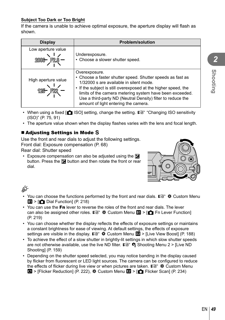 Shooting | Olympus OM-D E-M1 Mark III Mirrorless Camera User Manual | Page 49 / 333