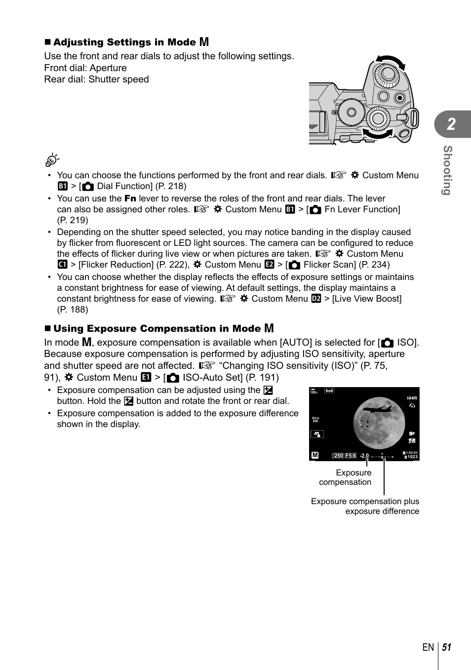 Shooting, 51 en | Olympus OM-D E-M1 Mark III Mirrorless Camera User Manual | Page 51 / 333