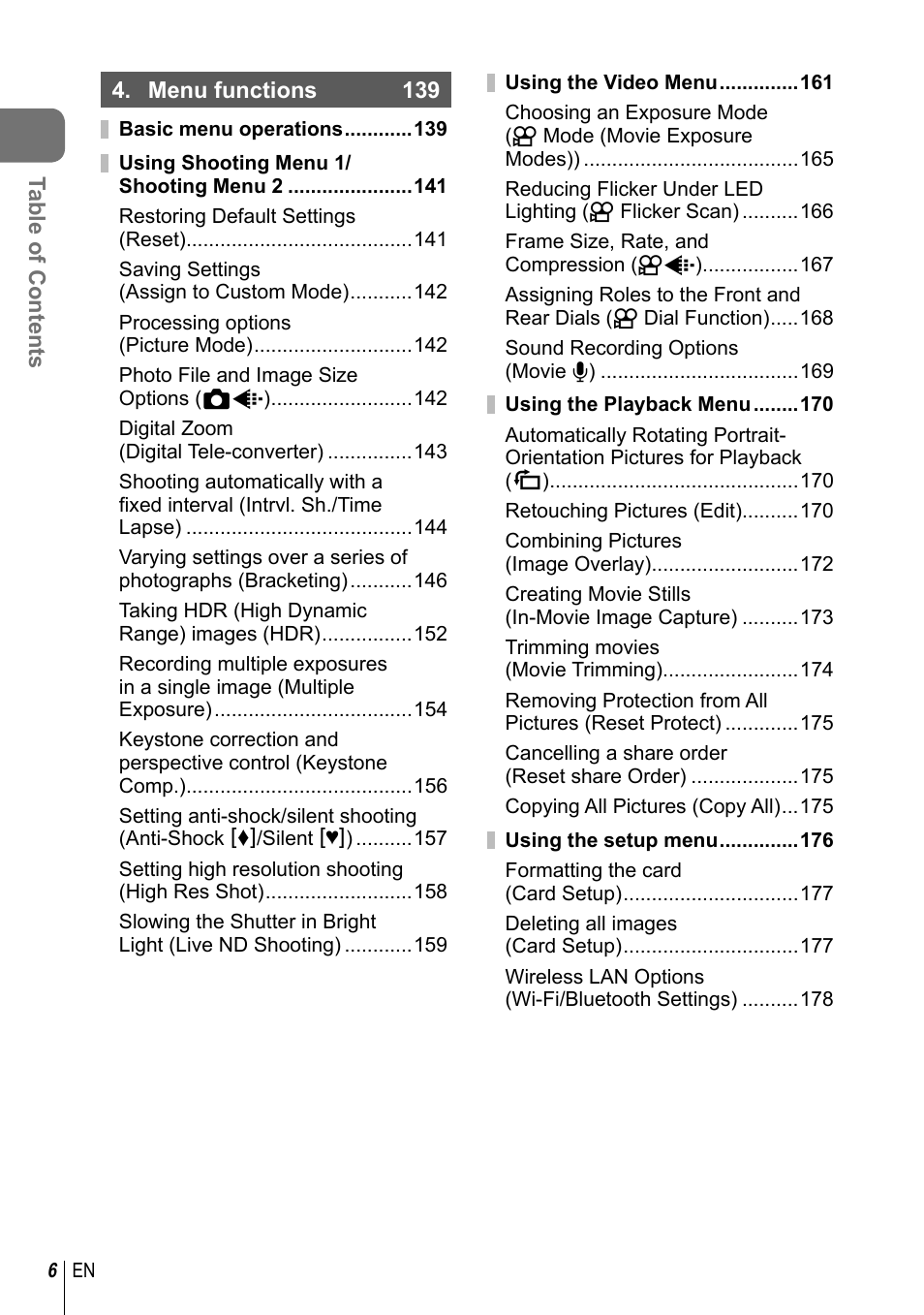 Olympus OM-D E-M1 Mark III Mirrorless Camera User Manual | Page 6 / 333