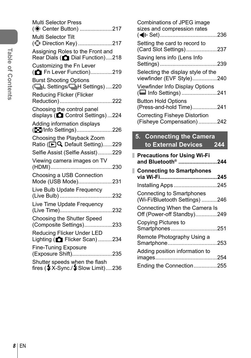 Olympus OM-D E-M1 Mark III Mirrorless Camera User Manual | Page 8 / 333