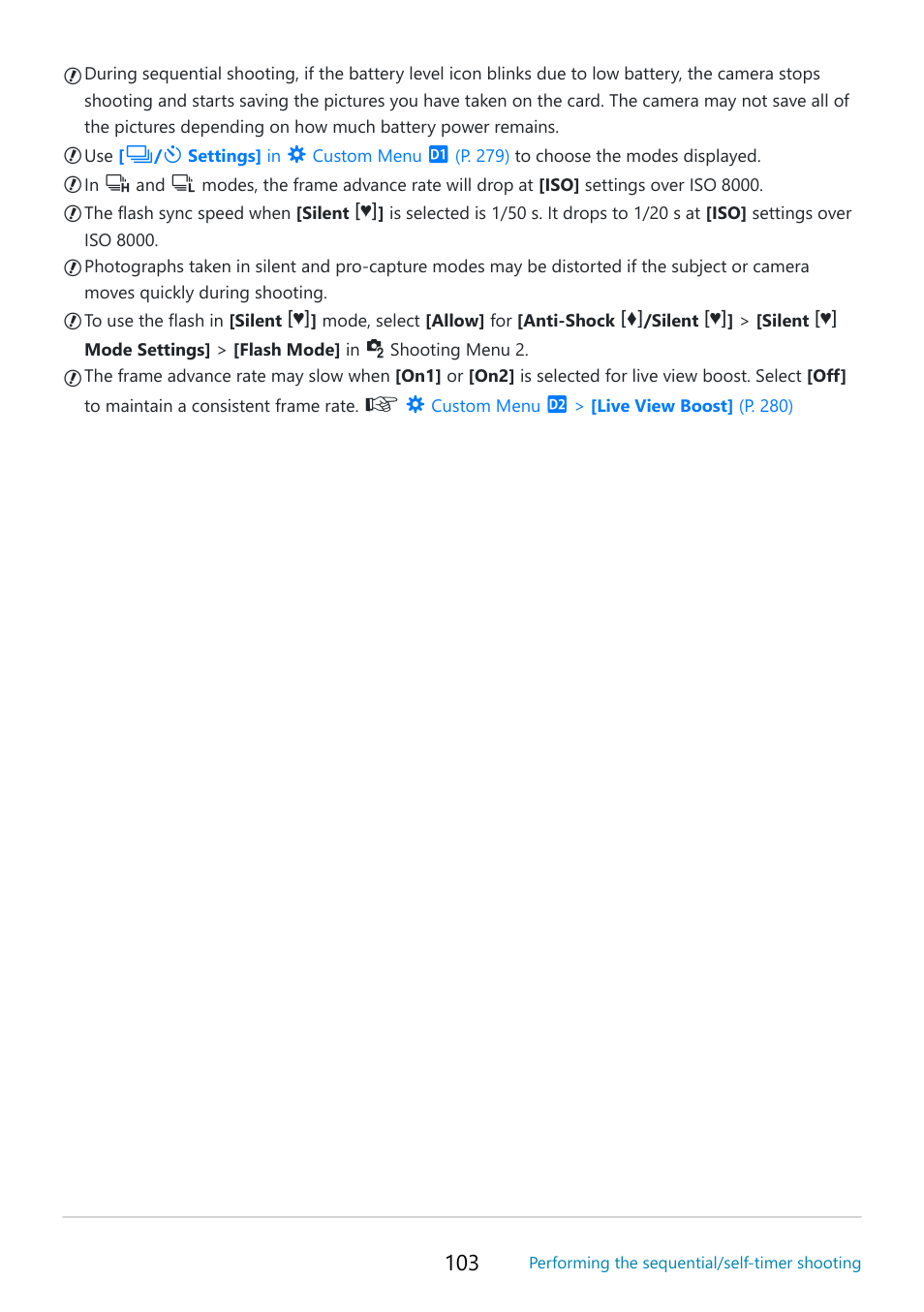 OM SYSTEM OM-5 Mirrorless Camera with 12-45mm f/4 PRO Lens (Silver) User Manual | Page 103 / 467