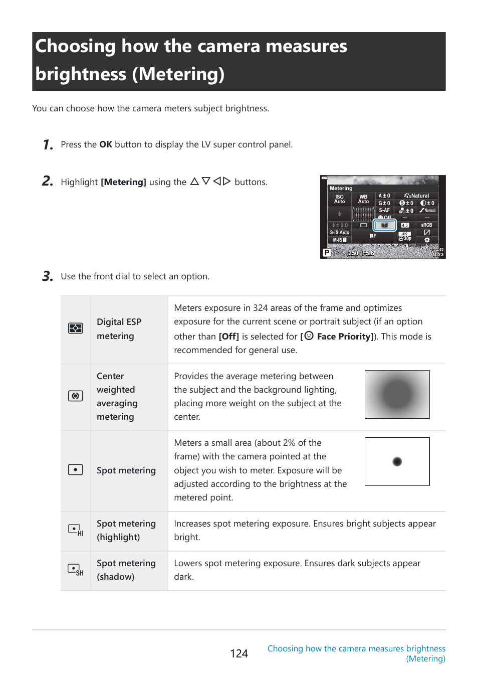 P. 124, Ering mode, Fghi | OM SYSTEM OM-5 Mirrorless Camera with 12-45mm f/4 PRO Lens (Silver) User Manual | Page 124 / 467