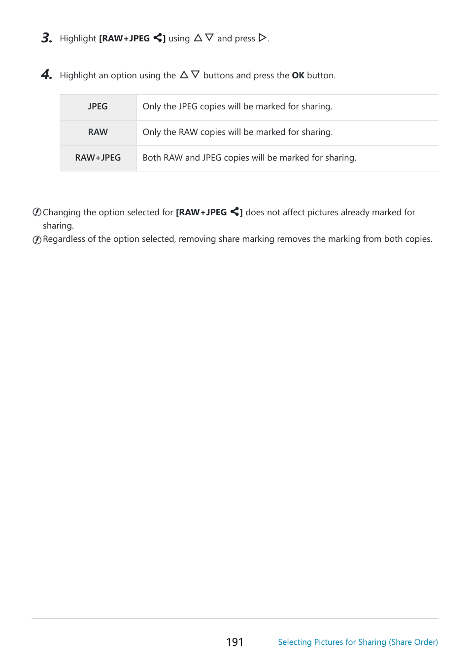 OM SYSTEM OM-5 Mirrorless Camera with 12-45mm f/4 PRO Lens (Silver) User Manual | Page 191 / 467