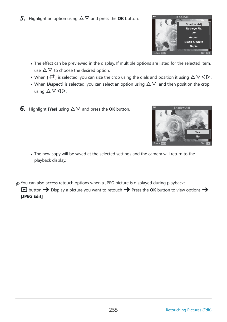 Fghi | OM SYSTEM OM-5 Mirrorless Camera with 12-45mm f/4 PRO Lens (Silver) User Manual | Page 255 / 467