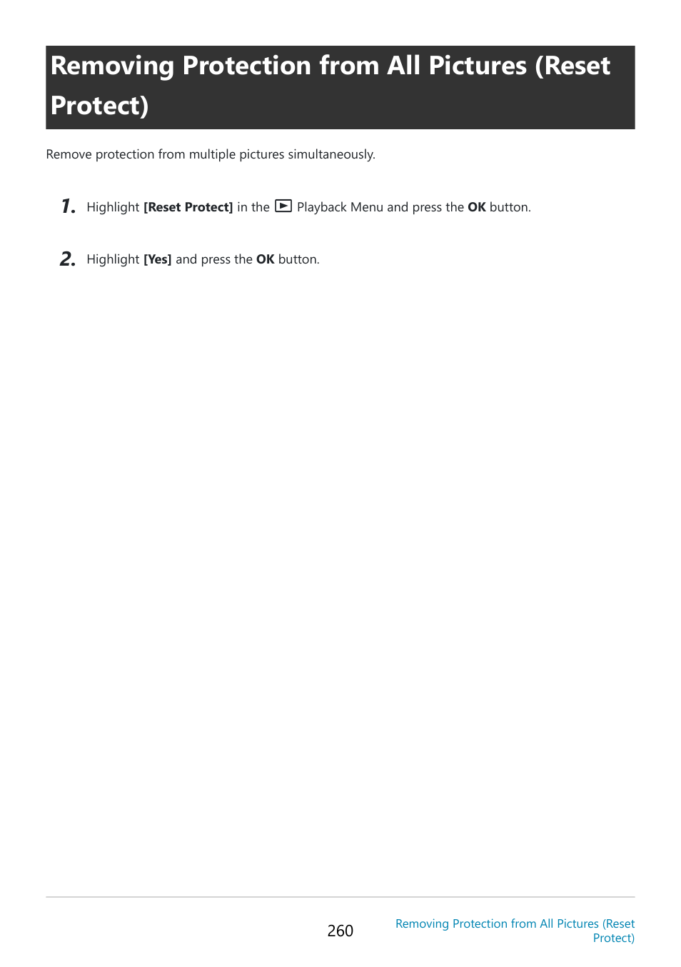 P. 260 | OM SYSTEM OM-5 Mirrorless Camera with 12-45mm f/4 PRO Lens (Silver) User Manual | Page 260 / 467