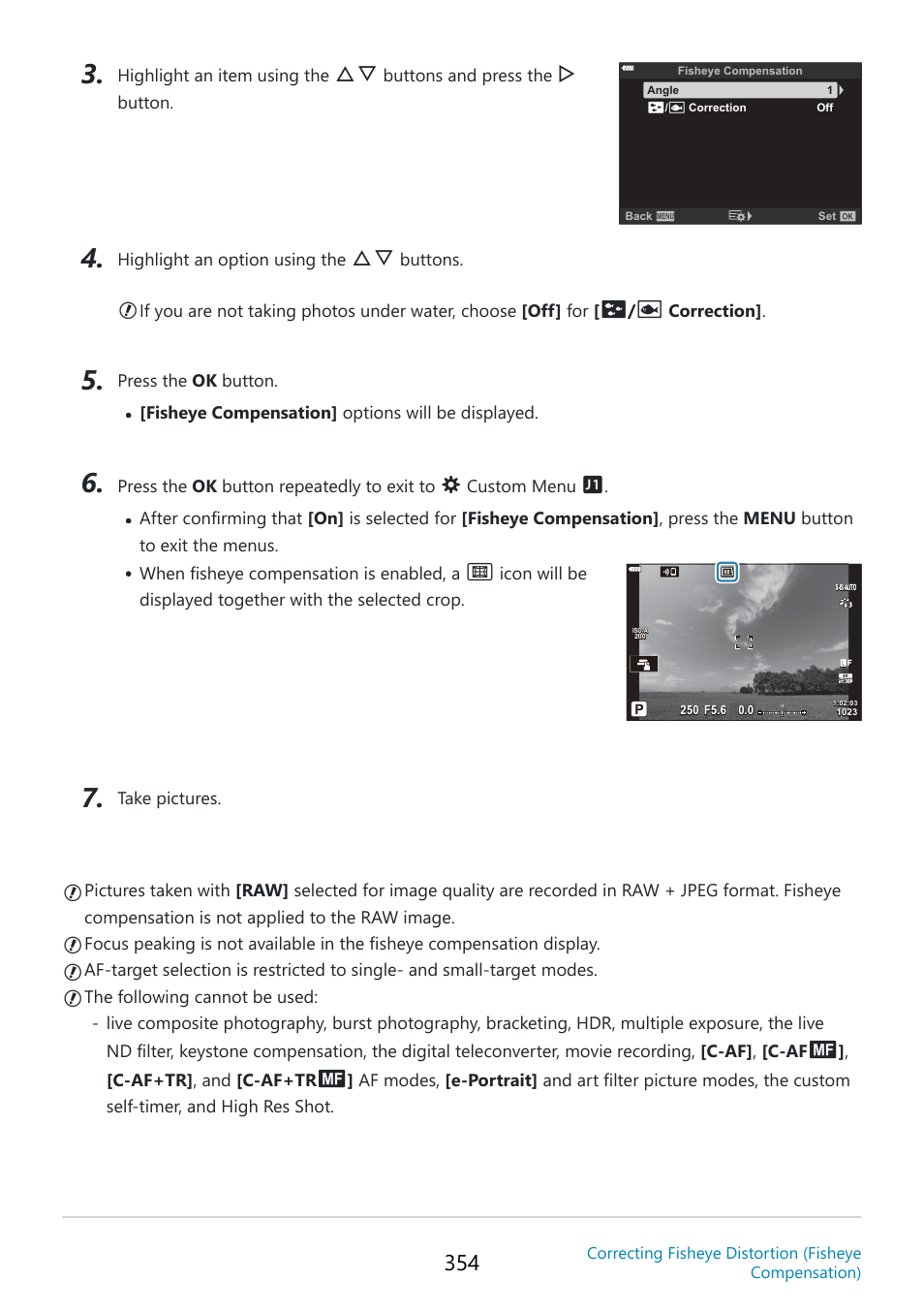 Cc c c | OM SYSTEM OM-5 Mirrorless Camera with 12-45mm f/4 PRO Lens (Silver) User Manual | Page 354 / 467