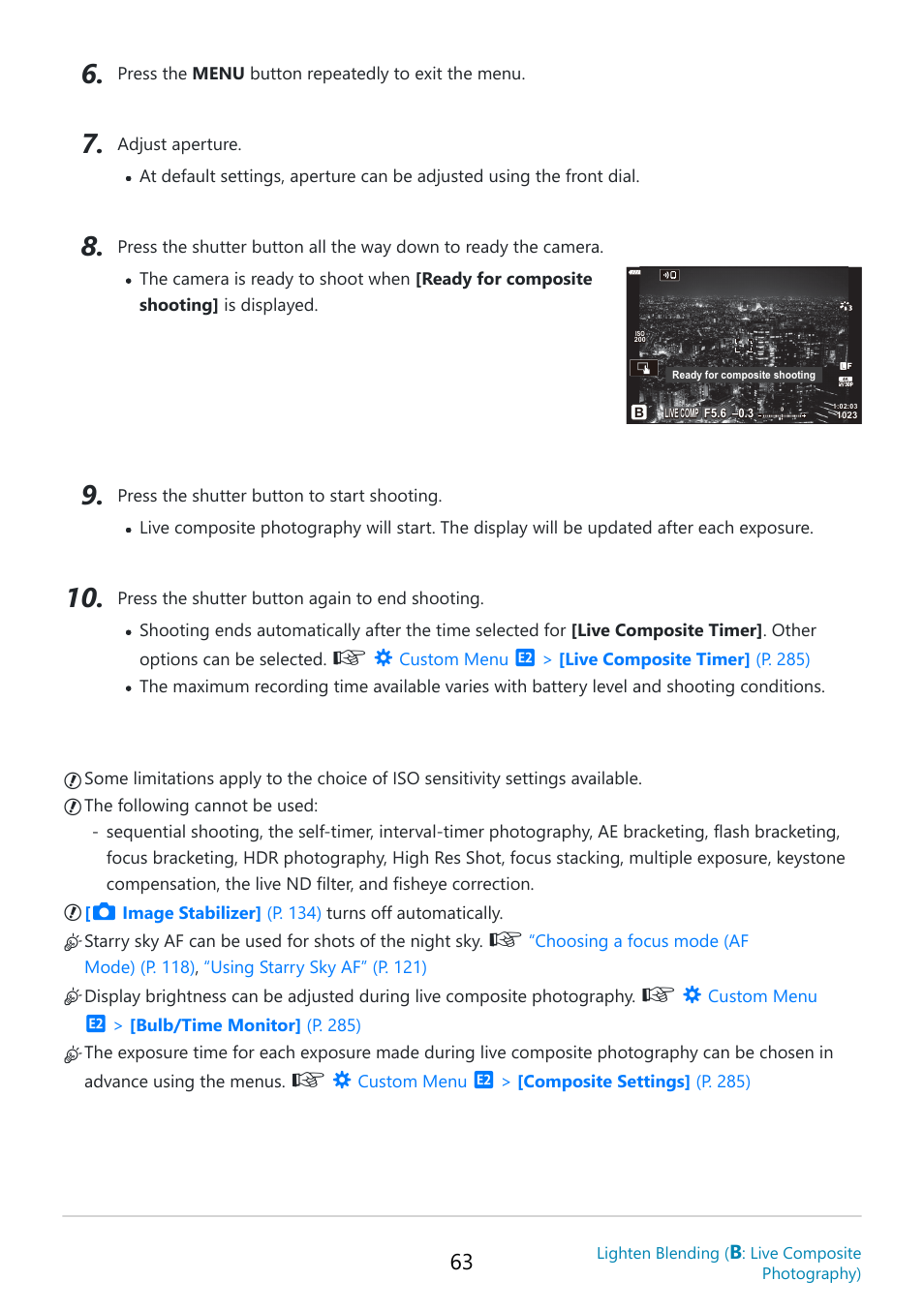 Cb b b | OM SYSTEM OM-5 Mirrorless Camera with 12-45mm f/4 PRO Lens (Silver) User Manual | Page 63 / 467