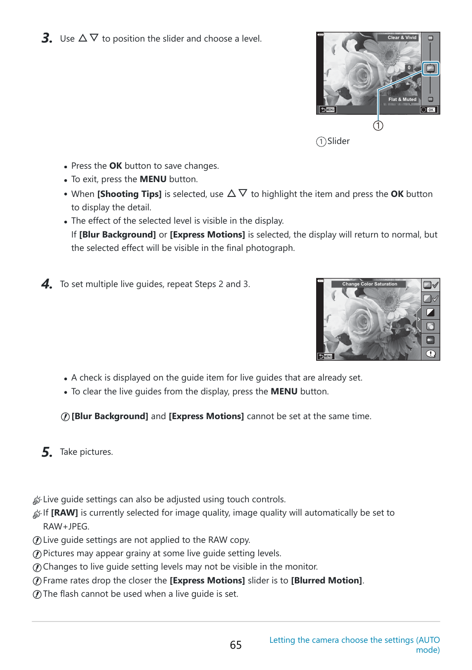 OM SYSTEM OM-5 Mirrorless Camera with 12-45mm f/4 PRO Lens (Silver) User Manual | Page 65 / 467