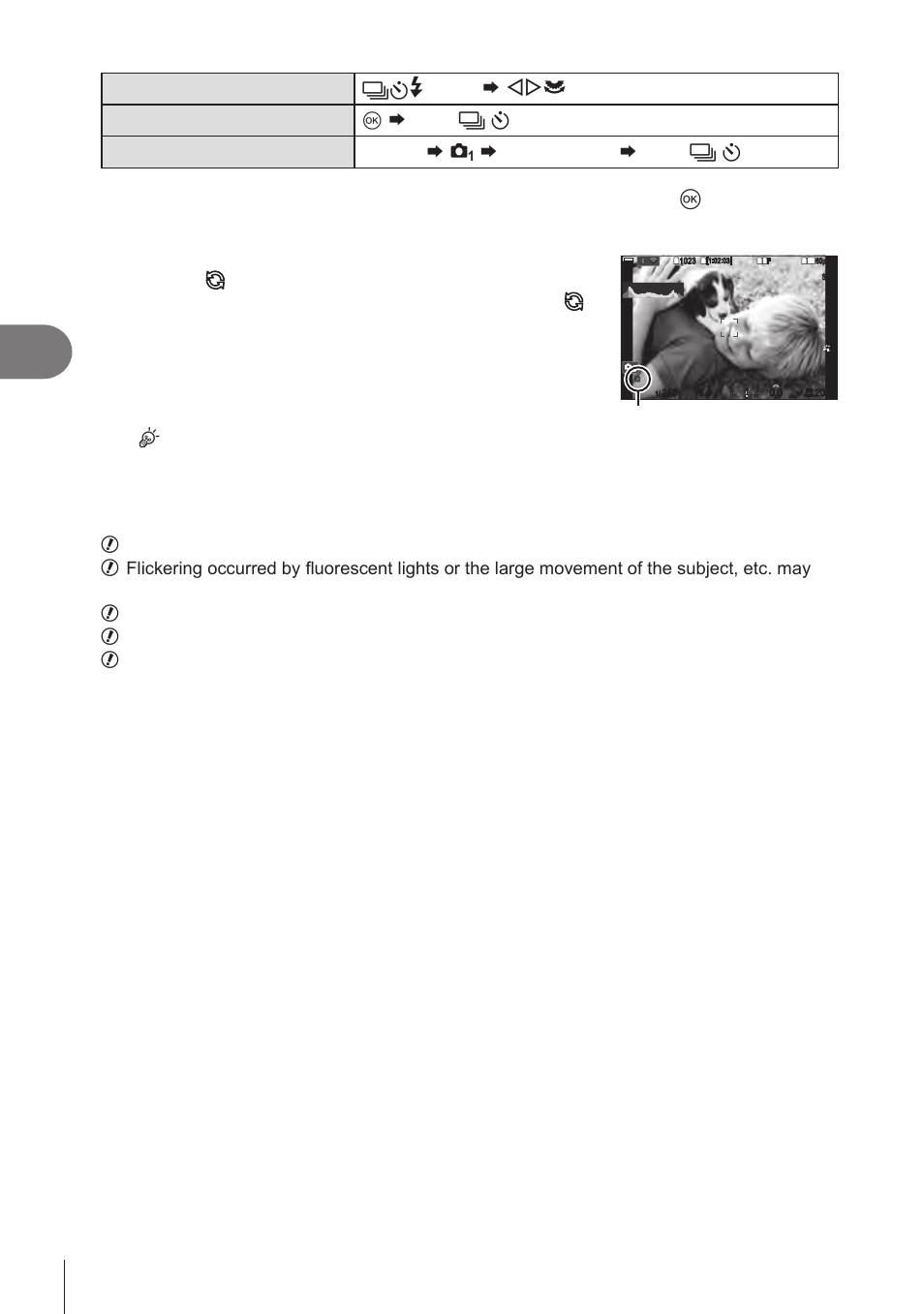 Shooting settings, 134 en | OM SYSTEM OM-1 Mirrorless Camera User Manual | Page 134 / 342