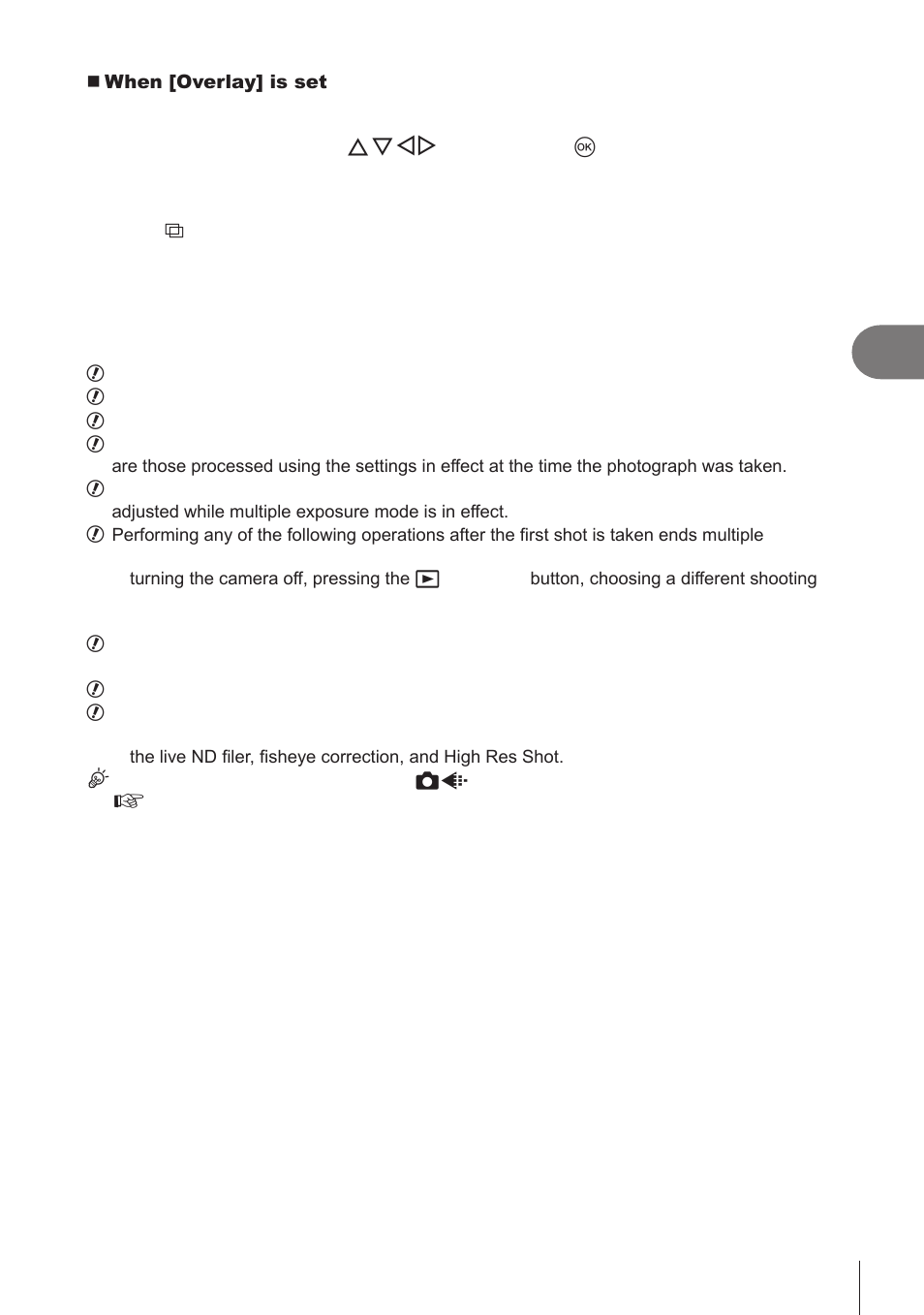 Shooting settings | OM SYSTEM OM-1 Mirrorless Camera User Manual | Page 165 / 342