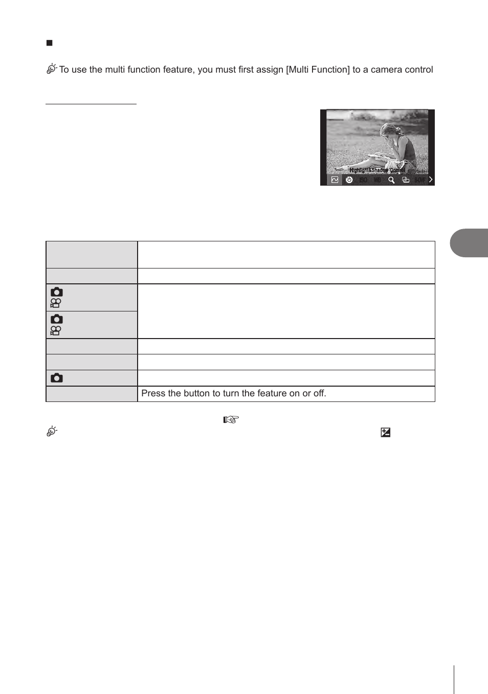 P. 215, Customizing the camera | OM SYSTEM OM-1 Mirrorless Camera User Manual | Page 215 / 342