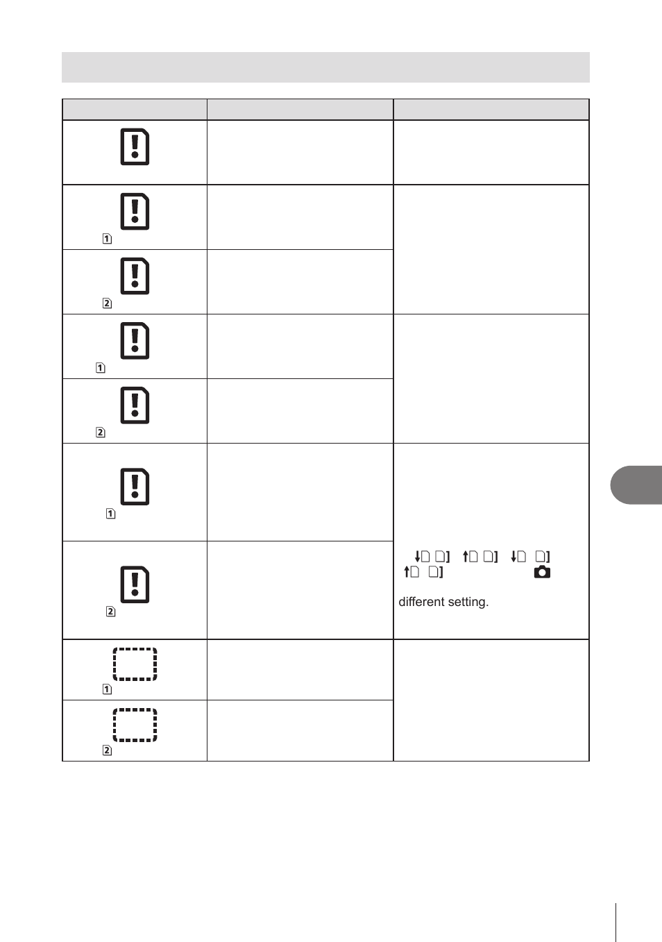 Error codes, P. 309, Information | OM SYSTEM OM-1 Mirrorless Camera User Manual | Page 309 / 342