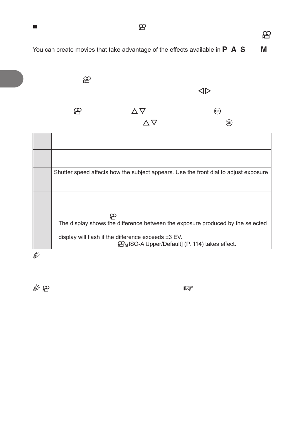 P. 60, Modes (p. 60), Pa s m b | OM SYSTEM OM-1 Mirrorless Camera User Manual | Page 60 / 342