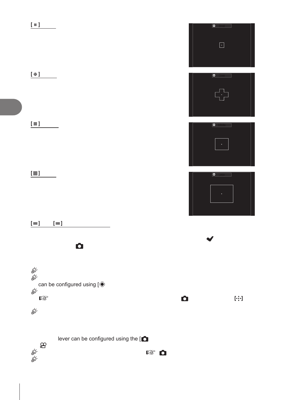 Shooting settings, 78 en | OM SYSTEM OM-1 Mirrorless Camera User Manual | Page 78 / 342