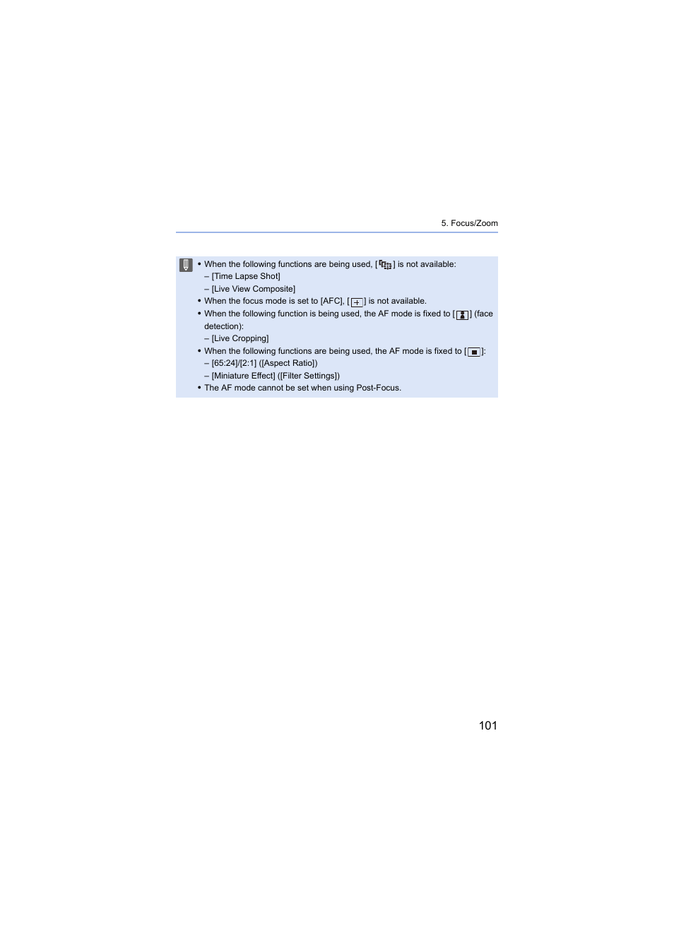 Panasonic Lumix S5 Mirrorless Camera User Manual | Page 101 / 570
