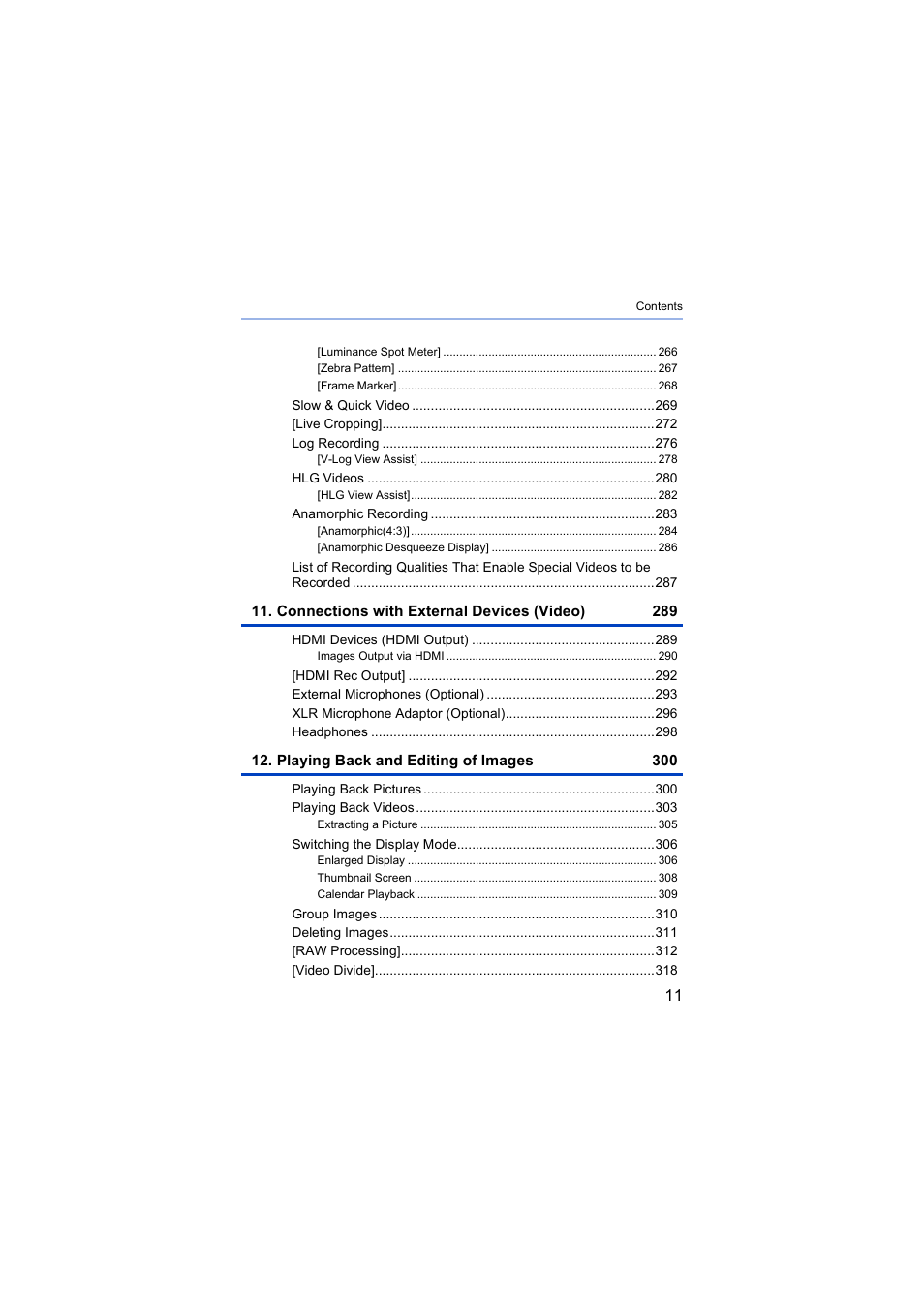 Panasonic Lumix S5 Mirrorless Camera User Manual | Page 11 / 570