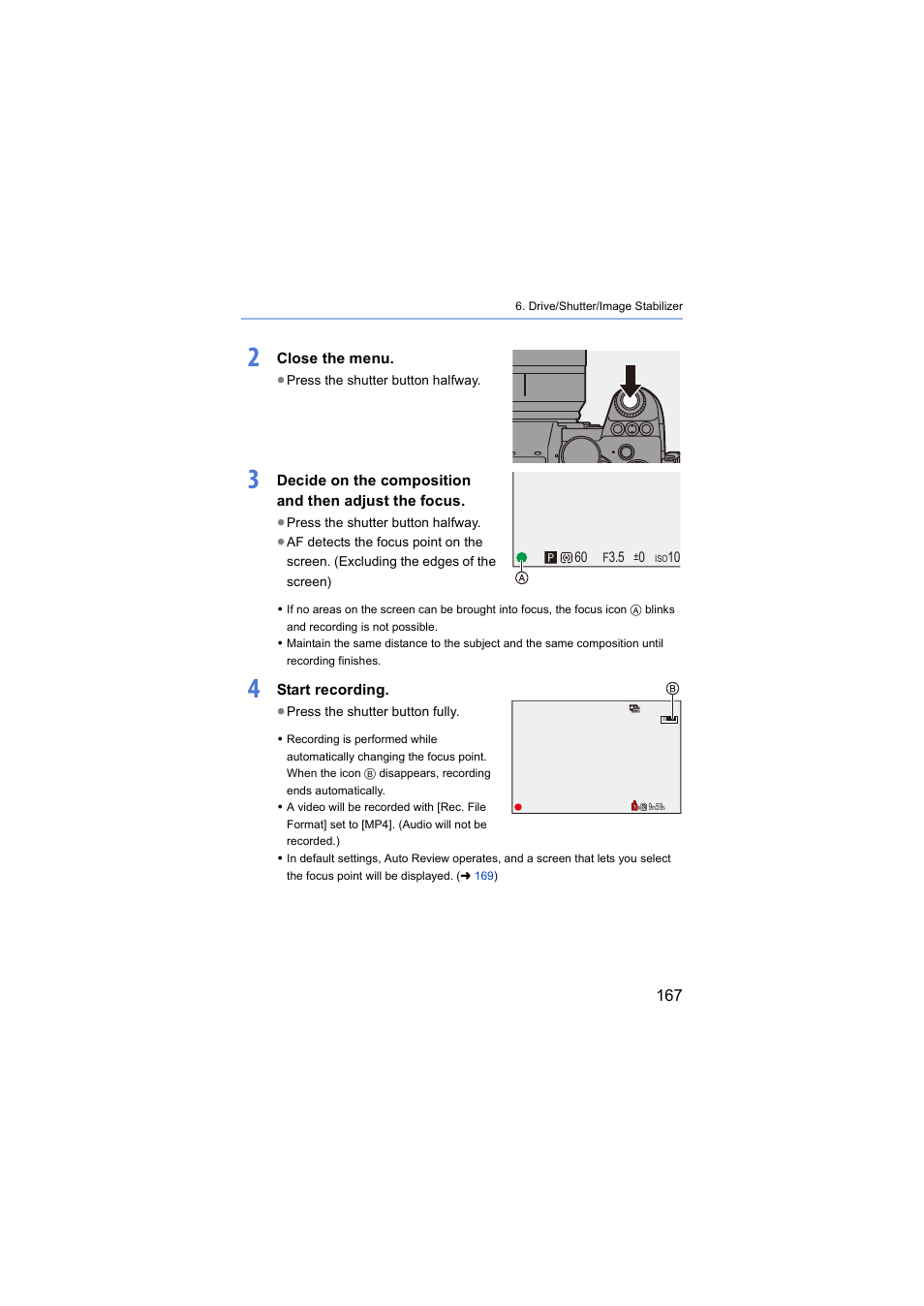 Panasonic Lumix S5 Mirrorless Camera User Manual | Page 167 / 570