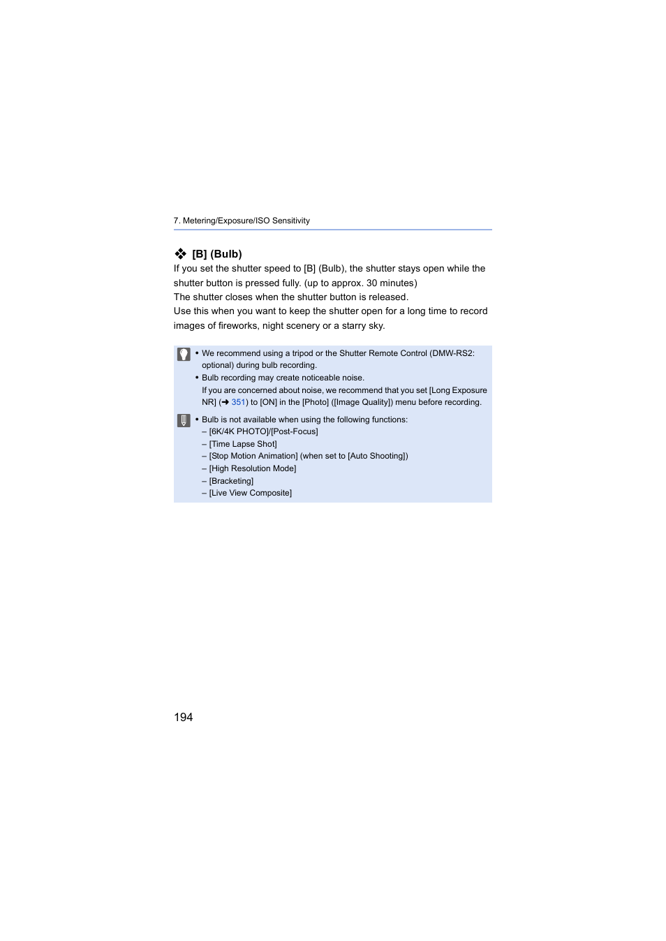 Panasonic Lumix S5 Mirrorless Camera User Manual | Page 194 / 570