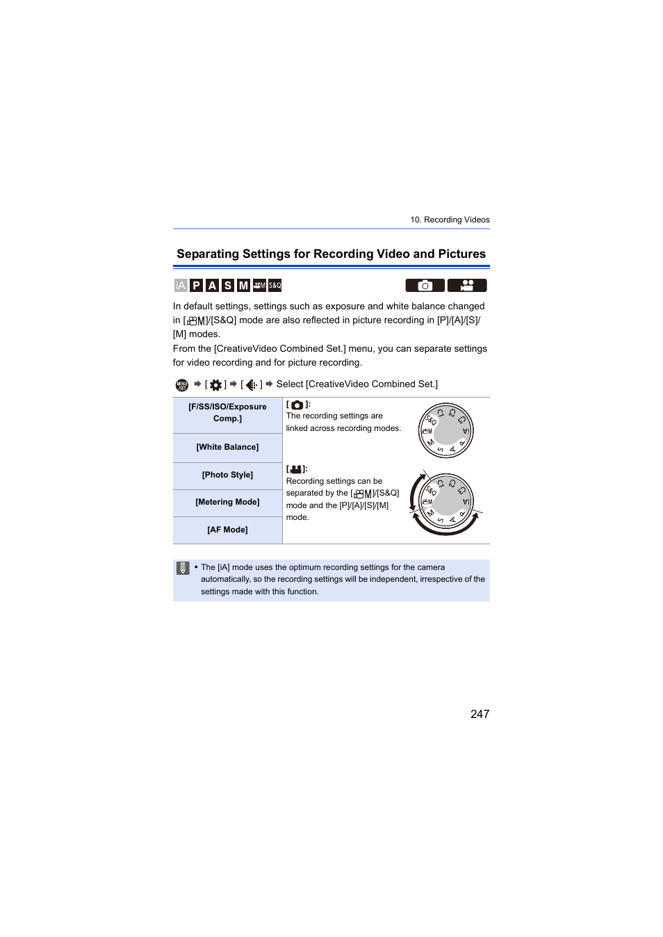 Panasonic Lumix S5 Mirrorless Camera User Manual | Page 247 / 570
