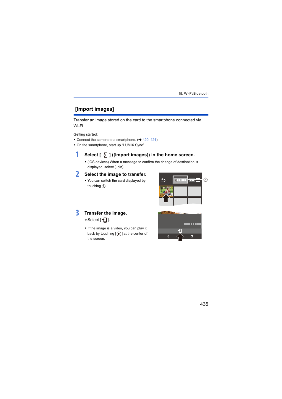 Import images | Panasonic Lumix S5 Mirrorless Camera User Manual | Page 435 / 570