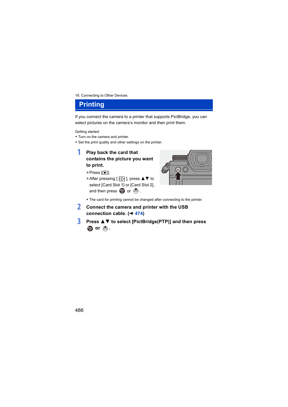 Printing | Panasonic Lumix S5 Mirrorless Camera User Manual | Page 486 / 570