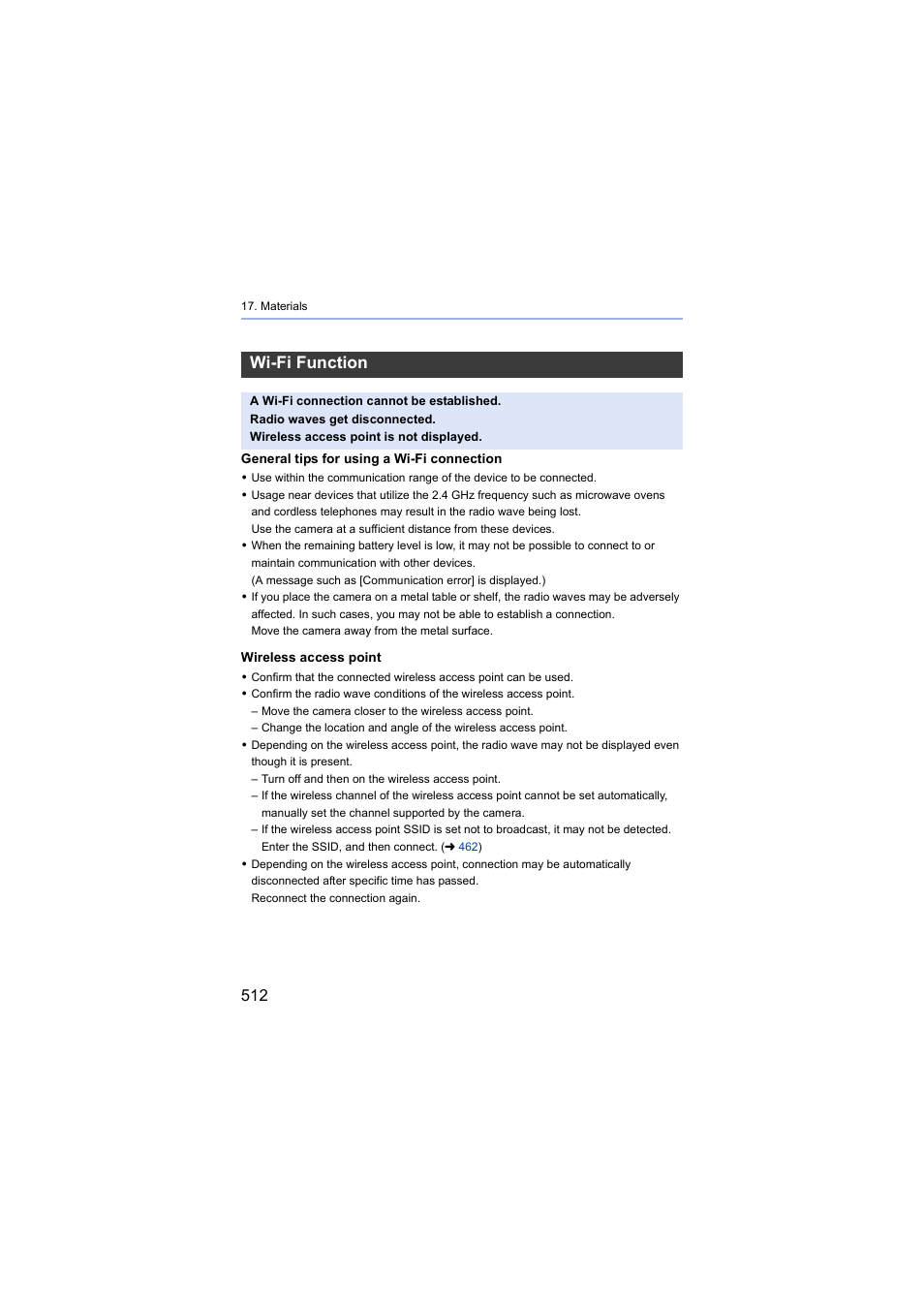 Wi-fi function | Panasonic Lumix S5 Mirrorless Camera User Manual | Page 512 / 570