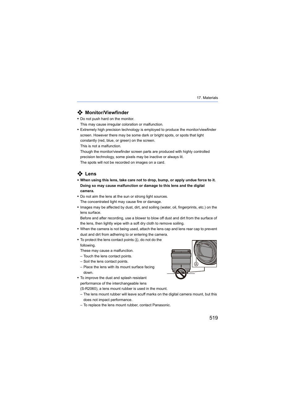 Lens mount rubber | Panasonic Lumix S5 Mirrorless Camera User Manual | Page 519 / 570