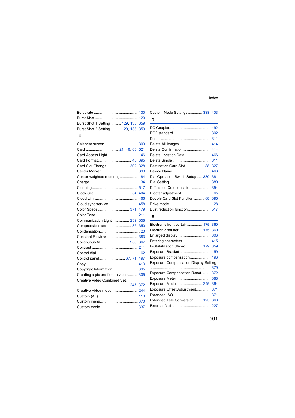 Panasonic Lumix S5 Mirrorless Camera User Manual | Page 561 / 570