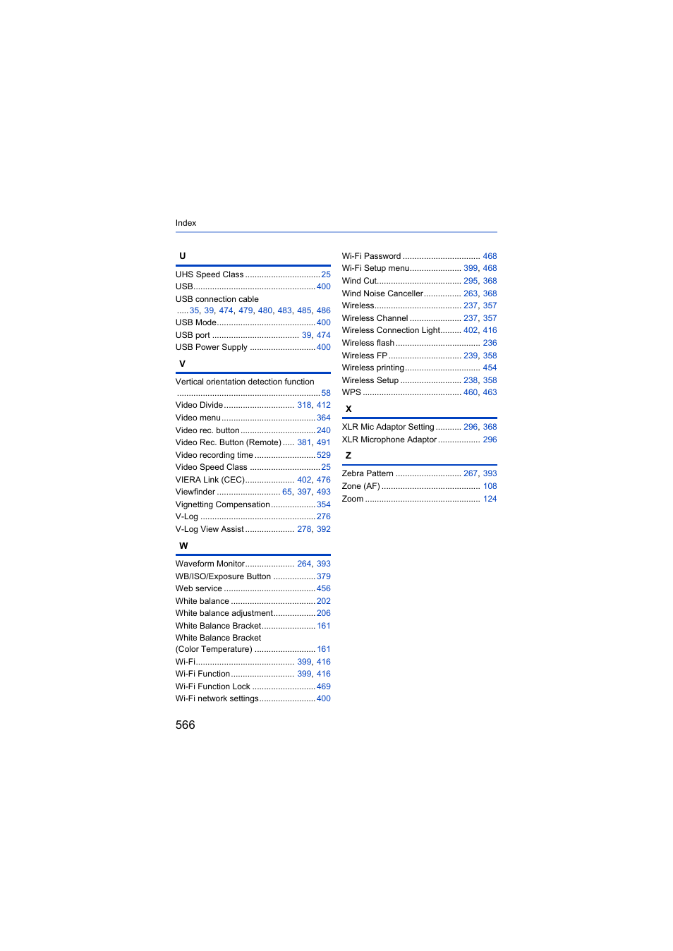 Panasonic Lumix S5 Mirrorless Camera User Manual | Page 566 / 570