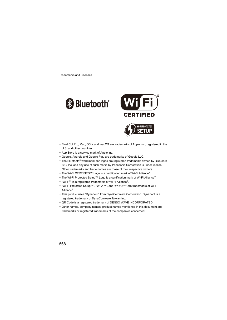 Panasonic Lumix S5 Mirrorless Camera User Manual | Page 568 / 570