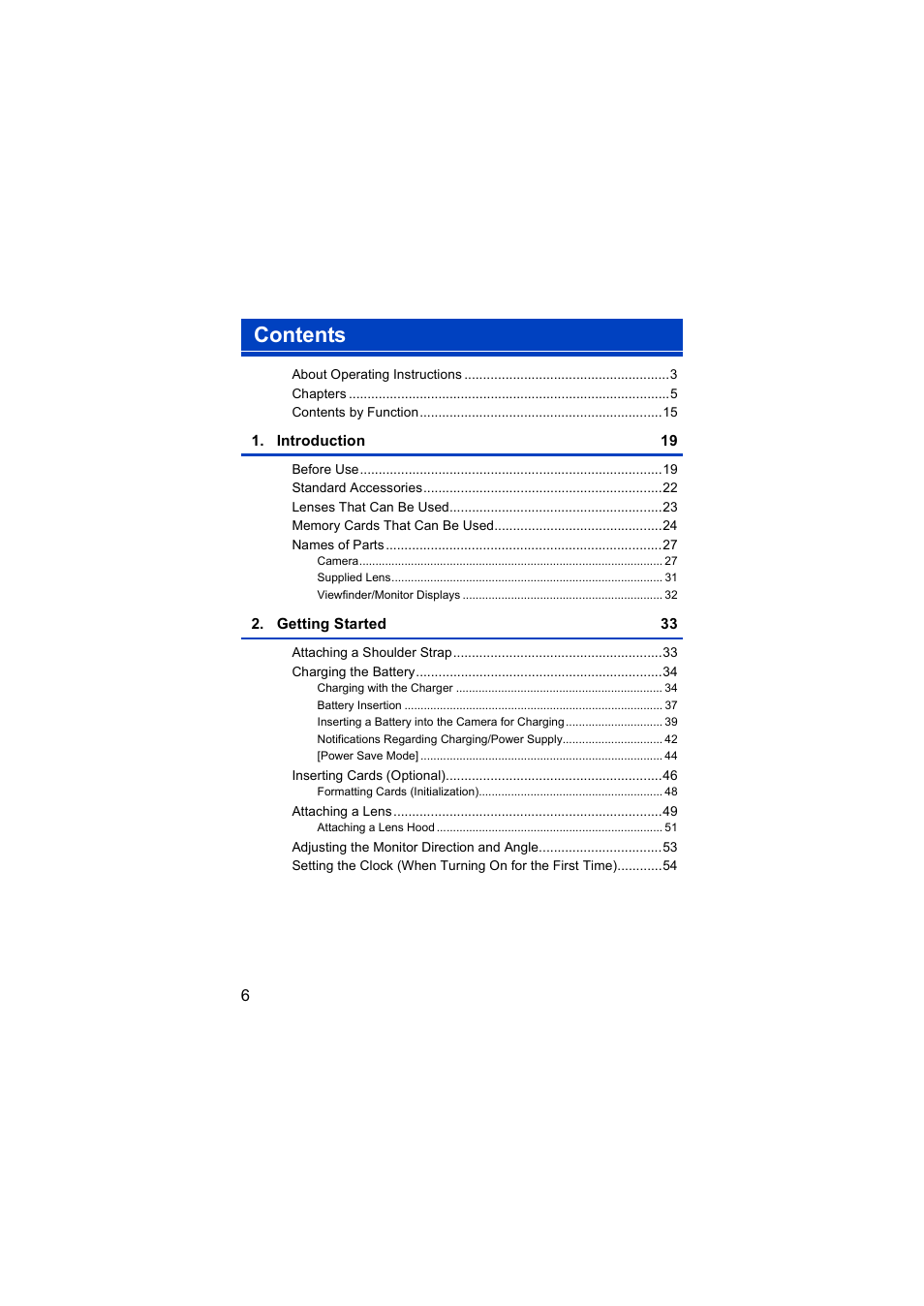 Panasonic Lumix S5 Mirrorless Camera User Manual | Page 6 / 570