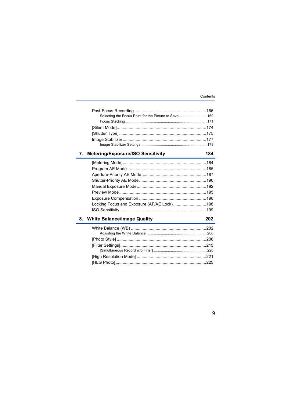 Panasonic Lumix S5 Mirrorless Camera User Manual | Page 9 / 570
