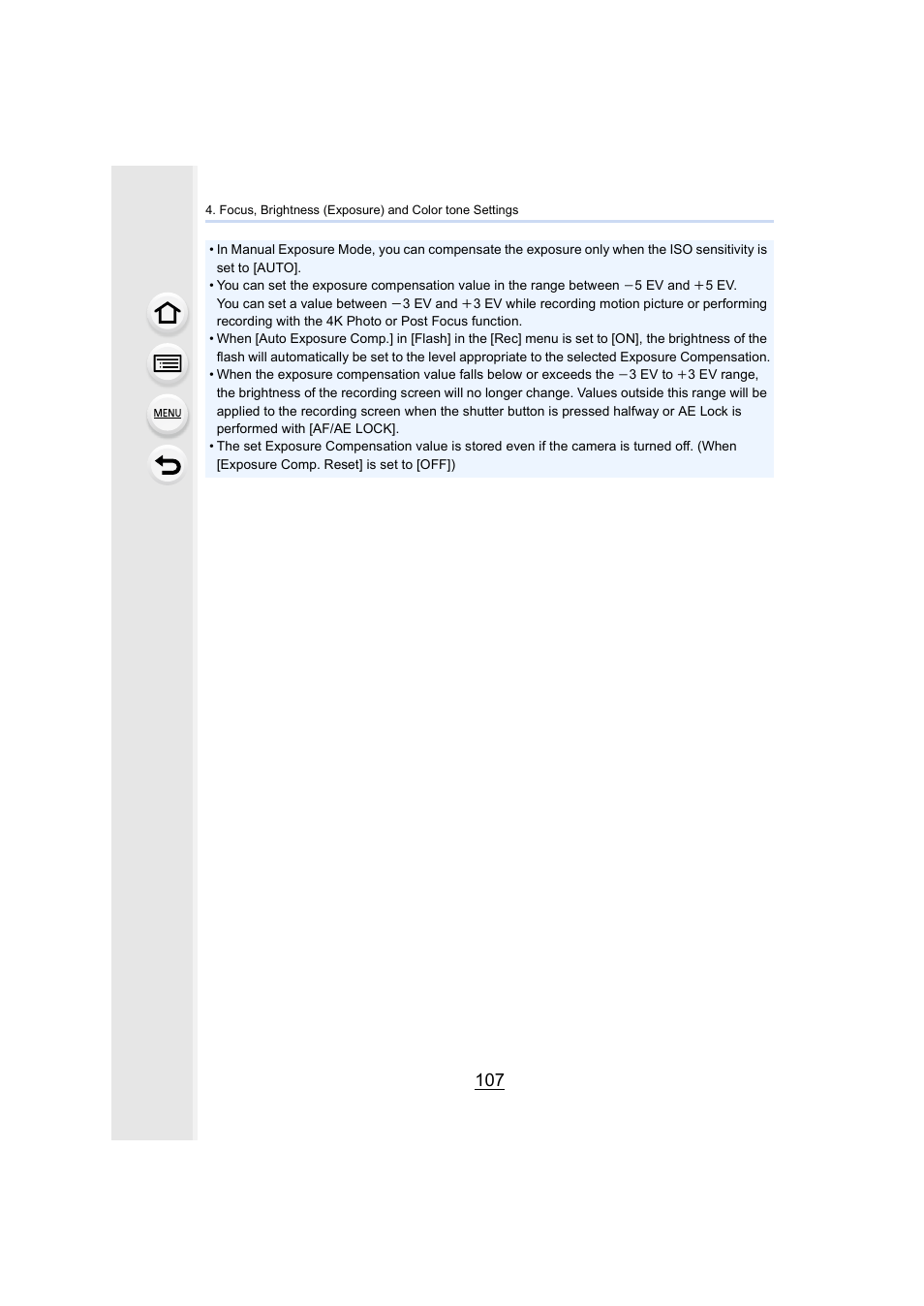 Panasonic Lumix GH5S Mirrorless Camera User Manual | Page 107 / 372