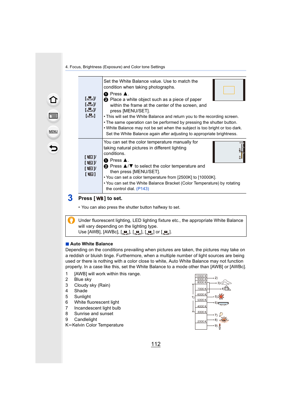 Press [ ] to set | Panasonic Lumix GH5S Mirrorless Camera User Manual | Page 112 / 372