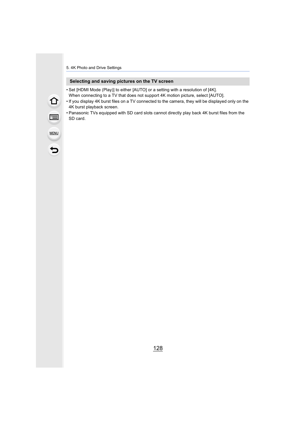 Panasonic Lumix GH5S Mirrorless Camera User Manual | Page 128 / 372