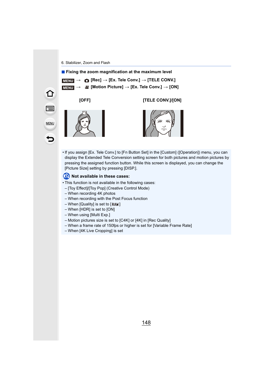 Panasonic Lumix GH5S Mirrorless Camera User Manual | Page 148 / 372