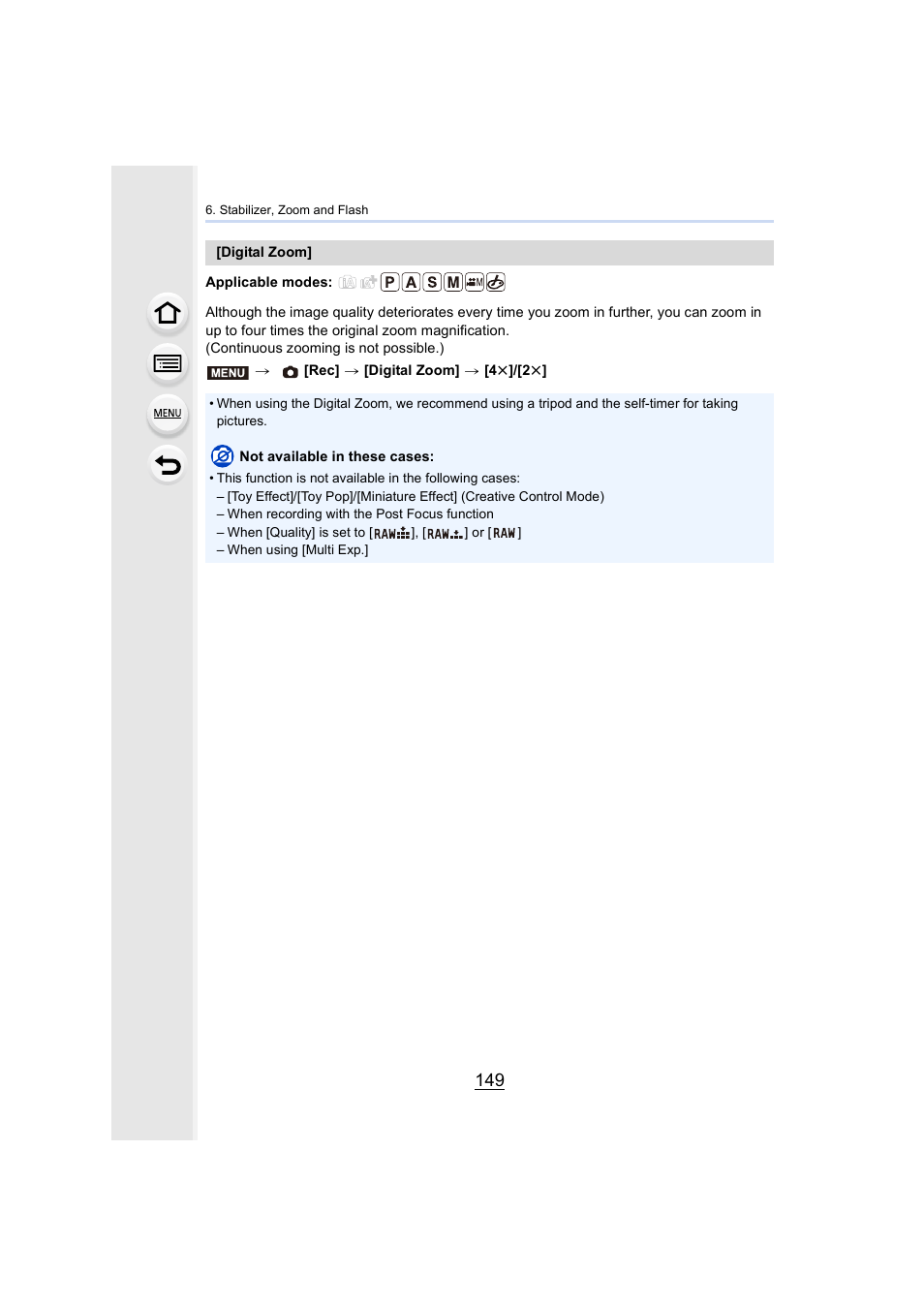 Panasonic Lumix GH5S Mirrorless Camera User Manual | Page 149 / 372