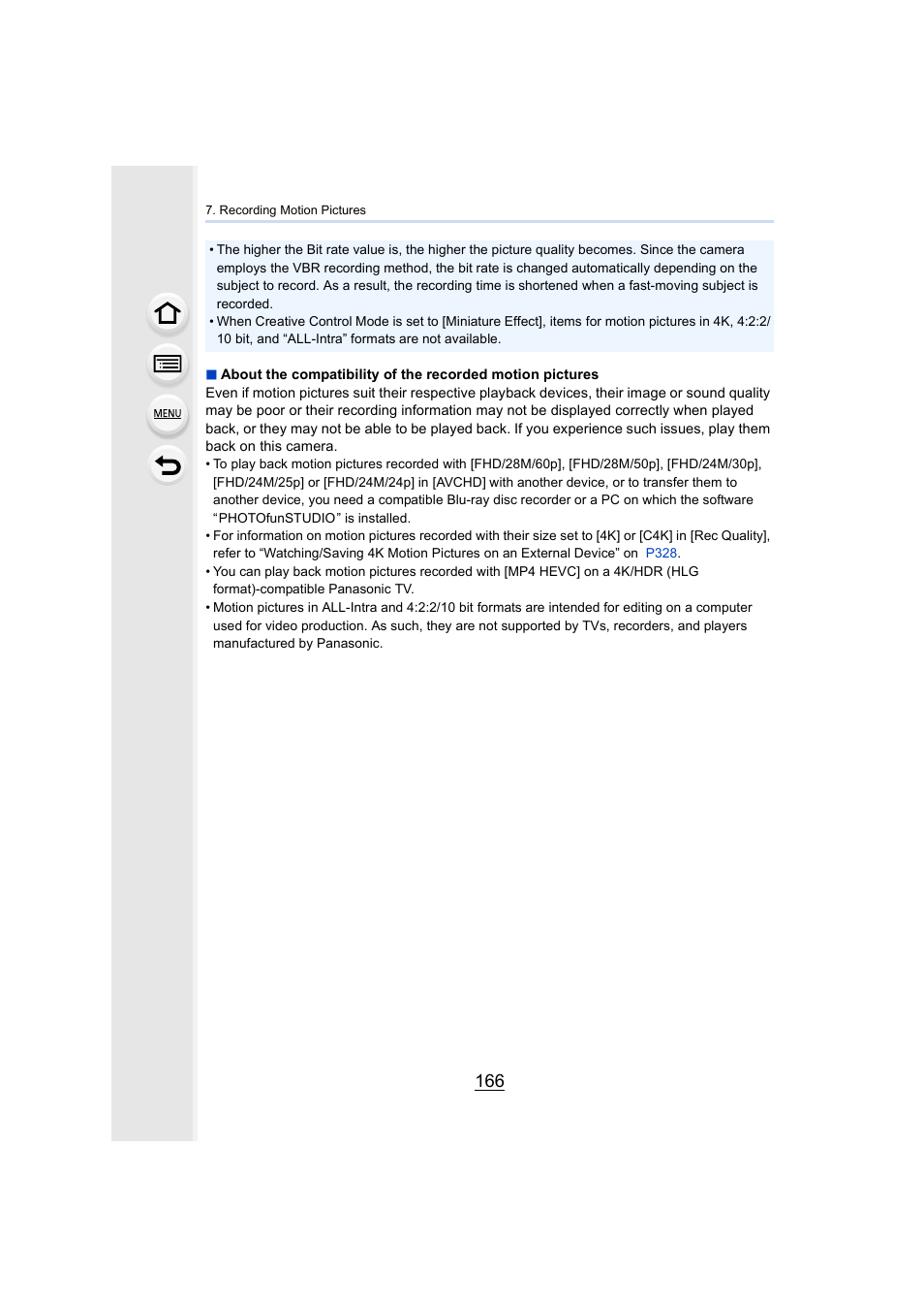 Panasonic Lumix GH5S Mirrorless Camera User Manual | Page 166 / 372