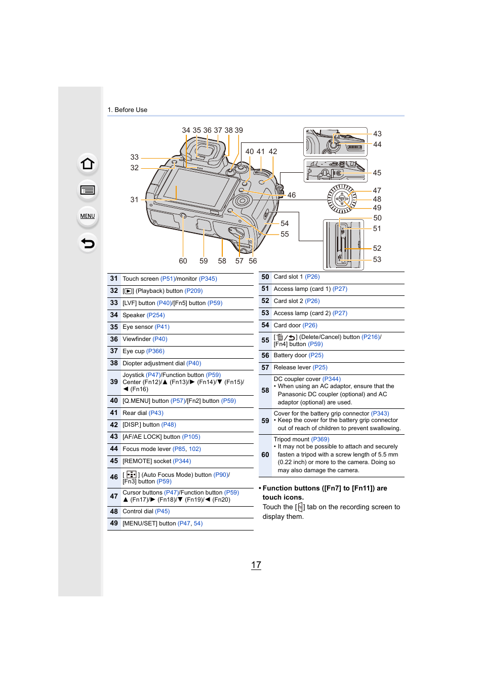 Panasonic Lumix GH5S Mirrorless Camera User Manual | Page 17 / 372