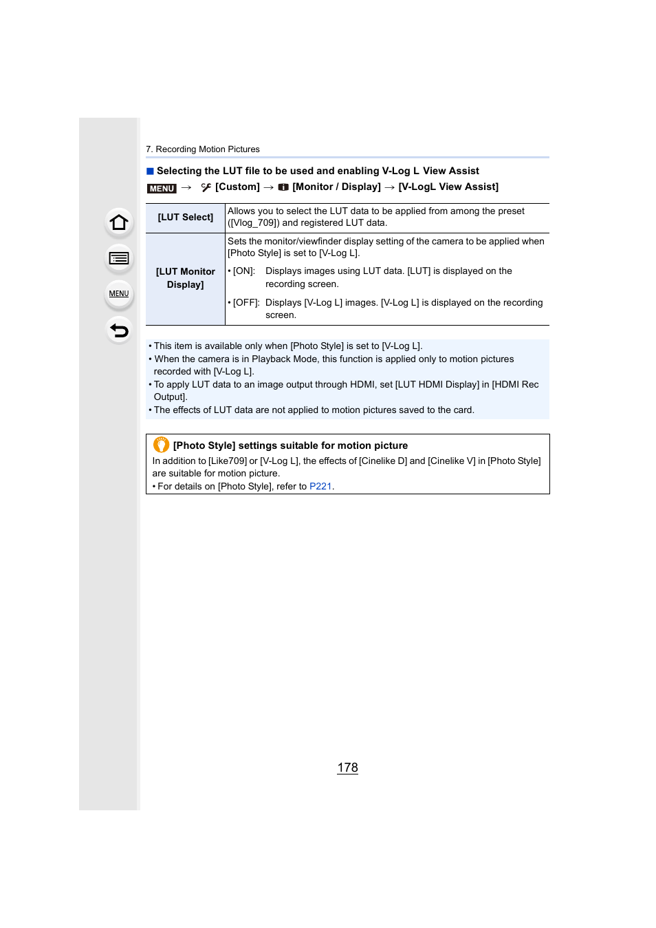 Panasonic Lumix GH5S Mirrorless Camera User Manual | Page 178 / 372