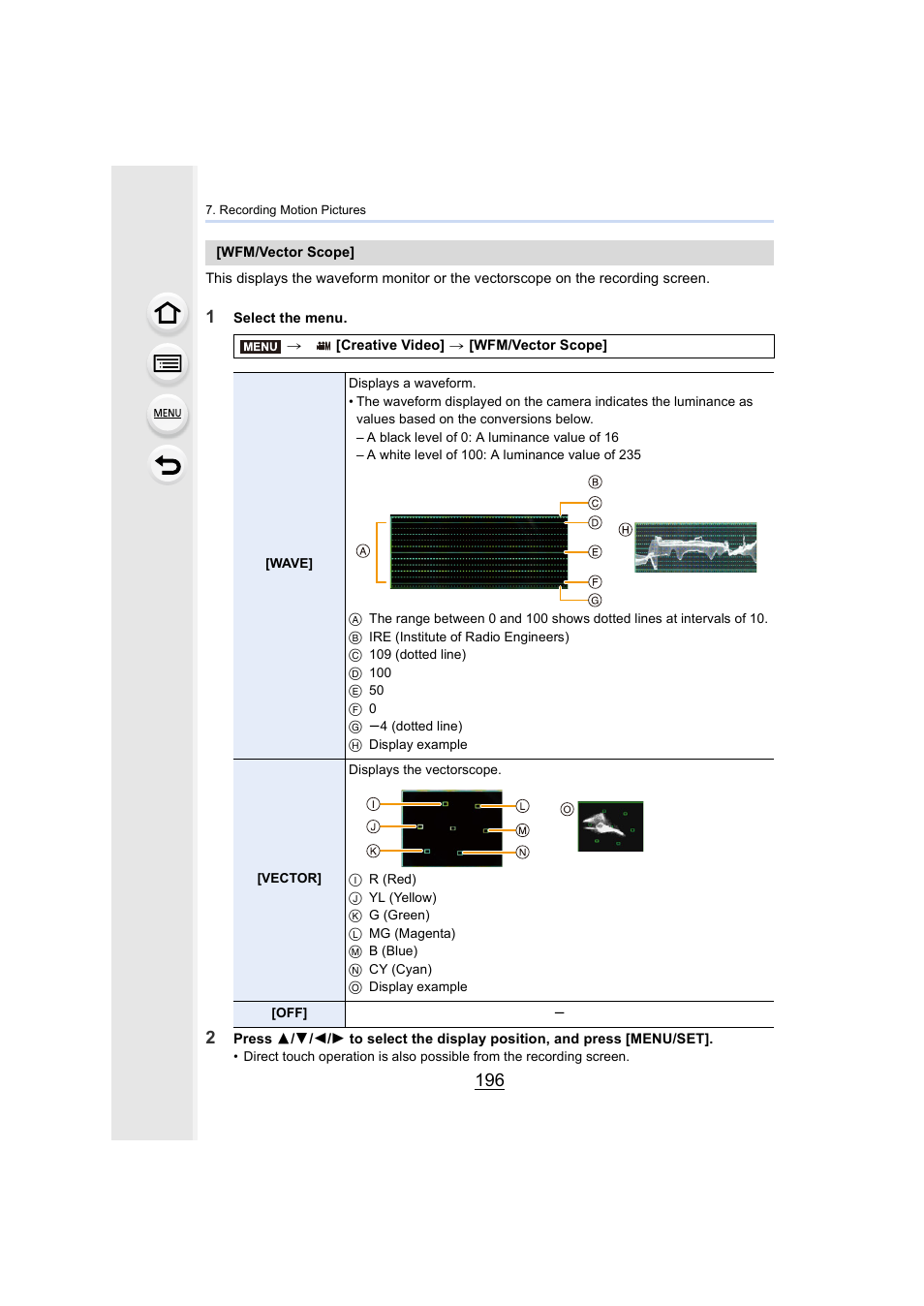 Panasonic Lumix GH5S Mirrorless Camera User Manual | Page 196 / 372