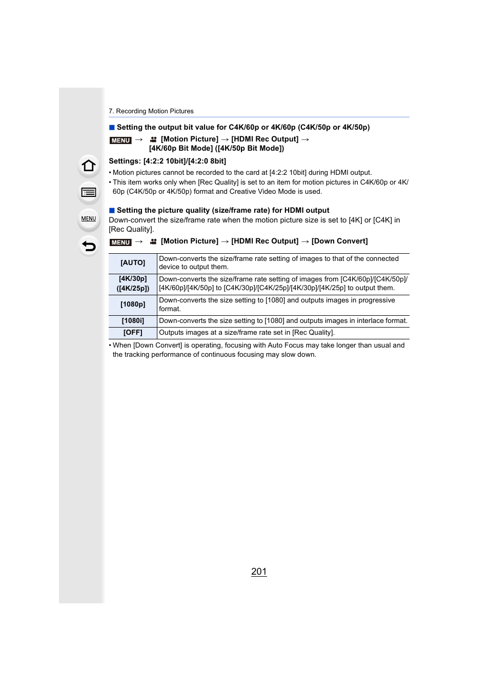 Panasonic Lumix GH5S Mirrorless Camera User Manual | Page 201 / 372