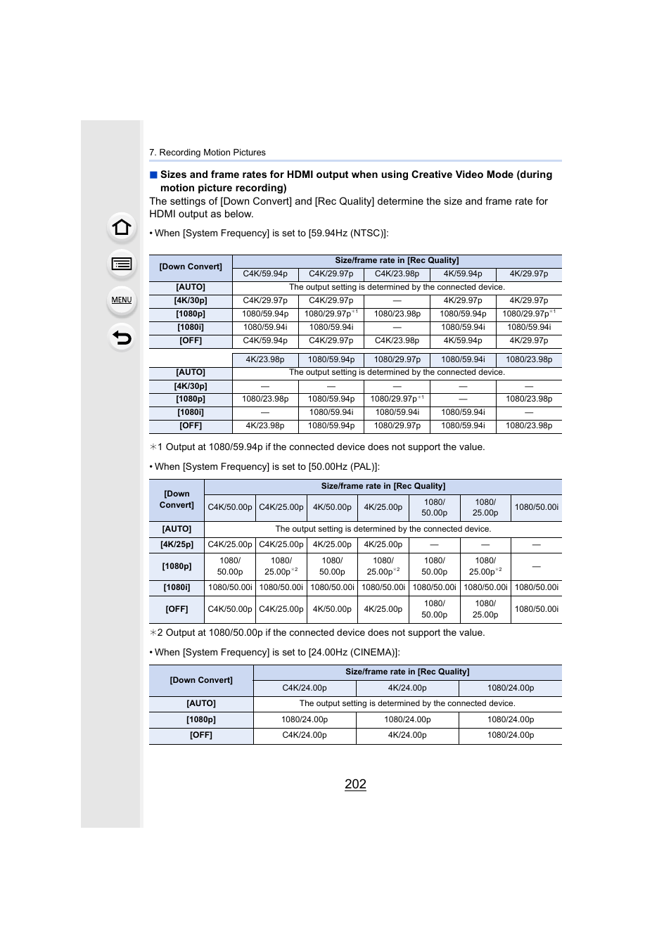 Panasonic Lumix GH5S Mirrorless Camera User Manual | Page 202 / 372