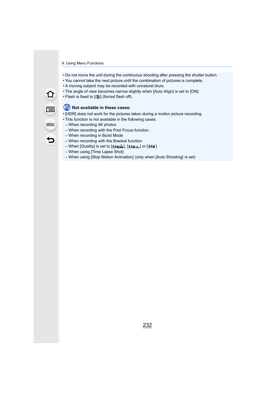 Panasonic Lumix GH5S Mirrorless Camera User Manual | Page 232 / 372