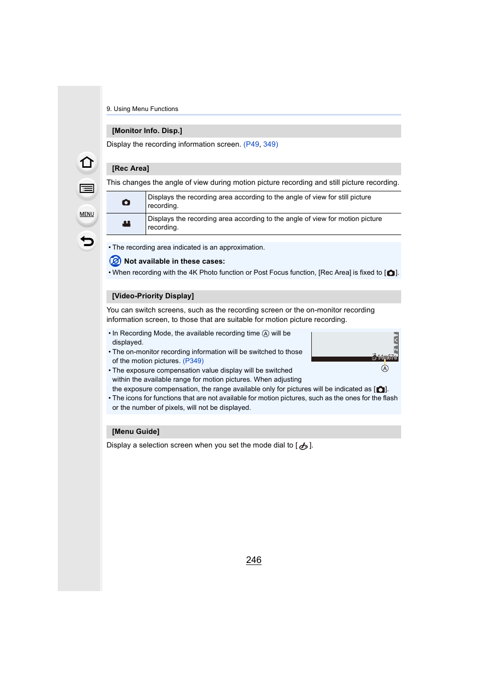 P246) | Panasonic Lumix GH5S Mirrorless Camera User Manual | Page 246 / 372