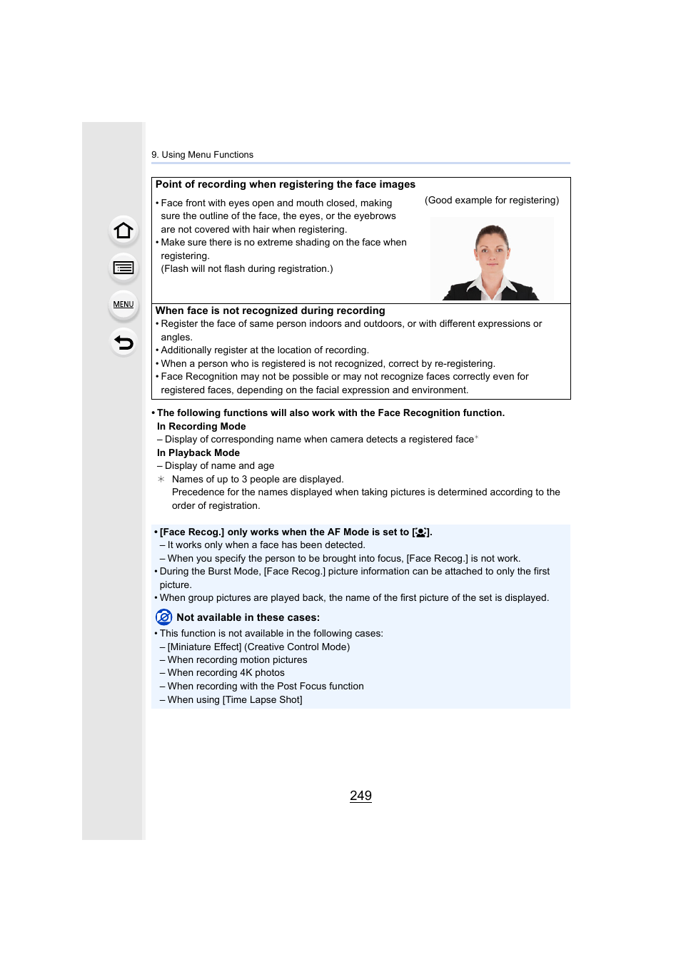 Panasonic Lumix GH5S Mirrorless Camera User Manual | Page 249 / 372